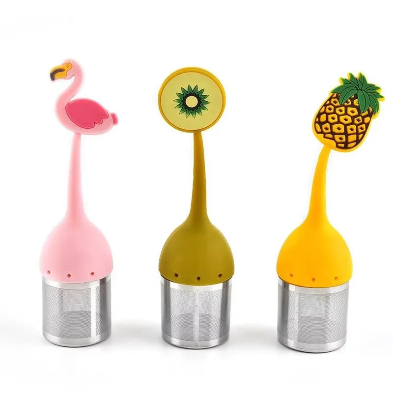 Top Fashion Silicone Filter Stainless Steel Bottom Loose Leaf Mesh Tea Infuser Strainer  Recycle