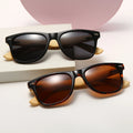 2026 Cool Fashion Mirror Outdoor Sports Bamboo Temple Sunglasses with Custom logo