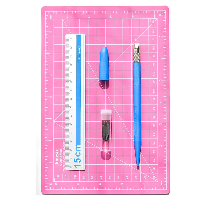 Top Selling Engraving Pen Knife Aluminum Ruler  Self Healing Cutting Mat  Three-piece Set for Beginner