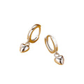 925 Silver Earrings for Women Simple love Design Sweet Fashion Earrings Temperament Lady Wind Earrings