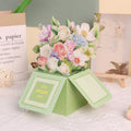 Wholesale Festival Greeting Cards Mother's Day 3D Pop up Card Loral Pattern Best Mom Colorful Flower Box Card