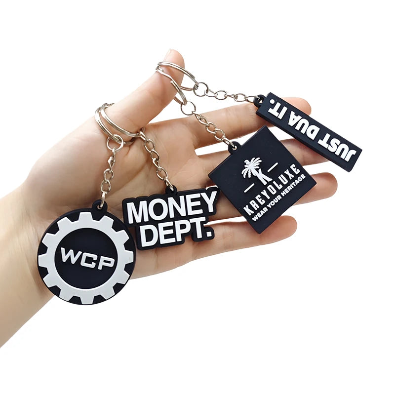Custom Logo Keychain Accessories Silicone Keychain