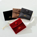 Custom Logo Microfiber Jewelry Container Velvet Suede Leather Flap Packaging Pouch for Necklace Bracelet Other Jewelry Items