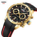 NIBOSI 2537 Luxury Wristwatch Movement Quartz Watch Silicon Strap Luminous Men Watches