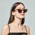 New Retro Designer Sunglasses with Small Rectangle Frame Gray PC Material for Women and Men