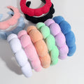 New Fashion Puffy Terry Cloth Twist Sponge SPA Headband for Women Sponge Spa Makeup Bubble Hair Hoop