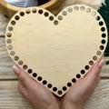 Solistar Heart Shaped Wooden Bottom for Crochet Baskets Wooden Base Made of Plywood for Knitting & Crochetin