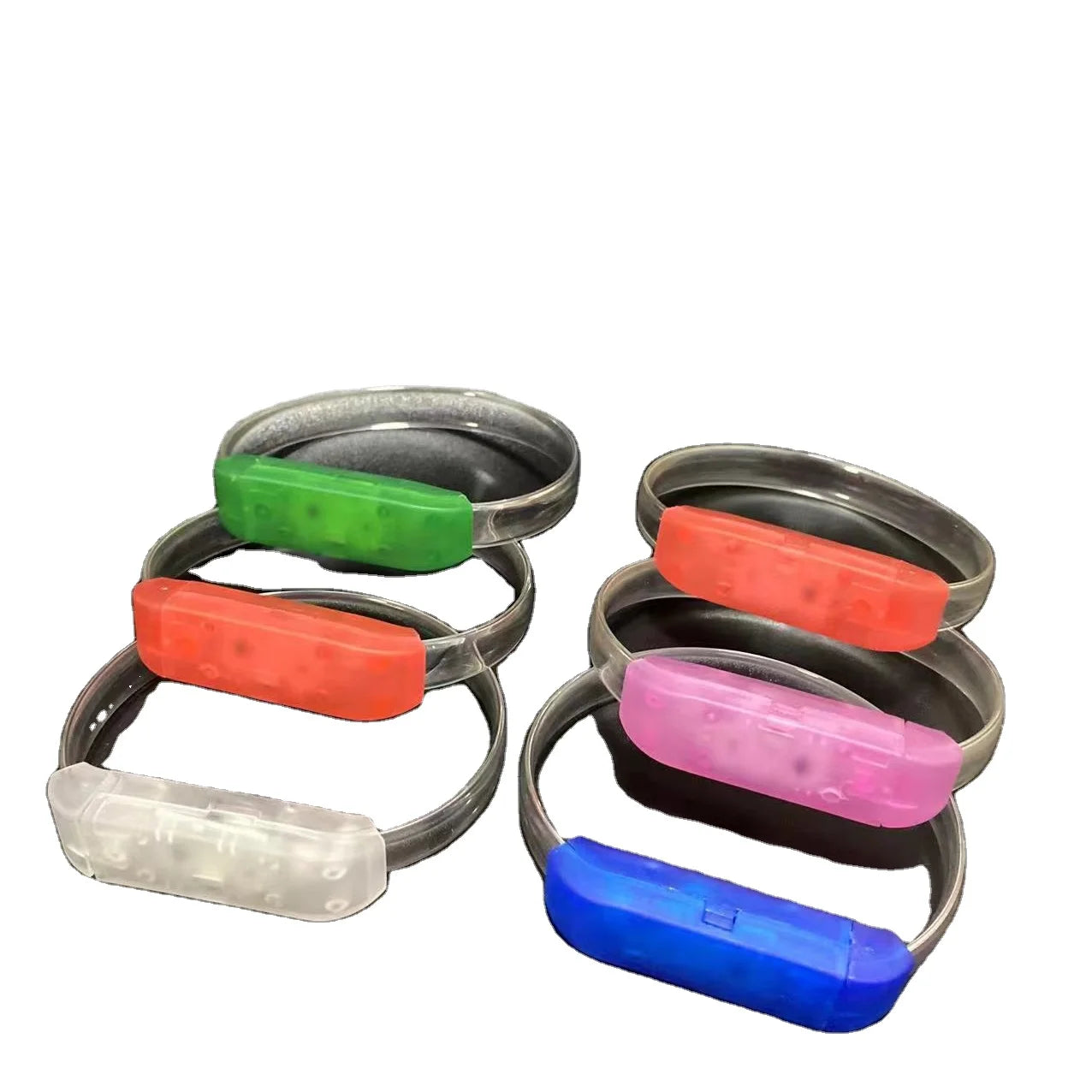 Flashing Music & Sound Activated LED Bracelets with 2 LEDs-Adult Size for Parties Birthdays Concerts & Themed Events