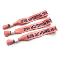 Promotional Gifts Custom logo Adjustable Slide Lock Fabric Event Bracelet Polyester Wristband for Festival Bracelet