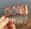 DIY DIY Popular Souvenir Quartz Loose Bead Natural Crystal Points Column Hair Tuck Headband Comb Souvenirs Gift