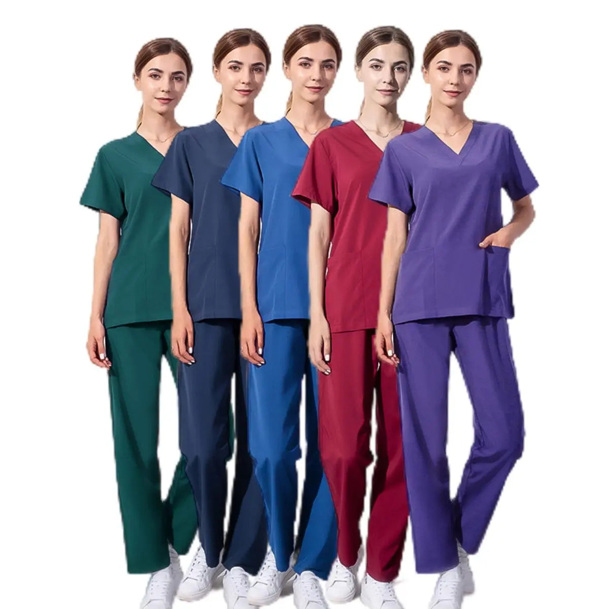 42021 Fashion Custom Nurse Uniforms Stretch Hospital Sets Medical Scrubs Sets Nursing Medical Scrubs Uniform Nursing Uniforms