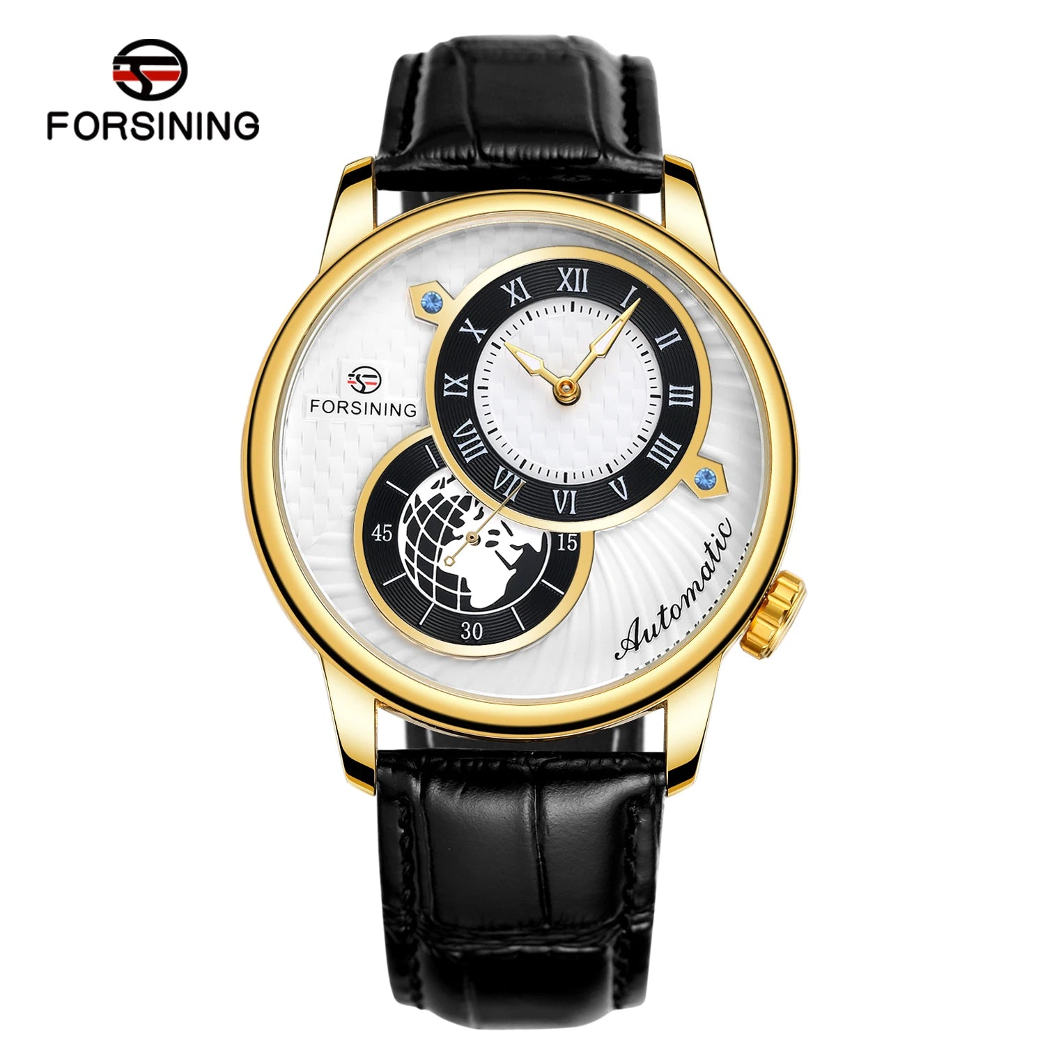 Guangzhou Alloy Reloj Para Hombre High Quality Genuine Leather Relojes Exporter Forsining Automatic Movement Watch for Sale