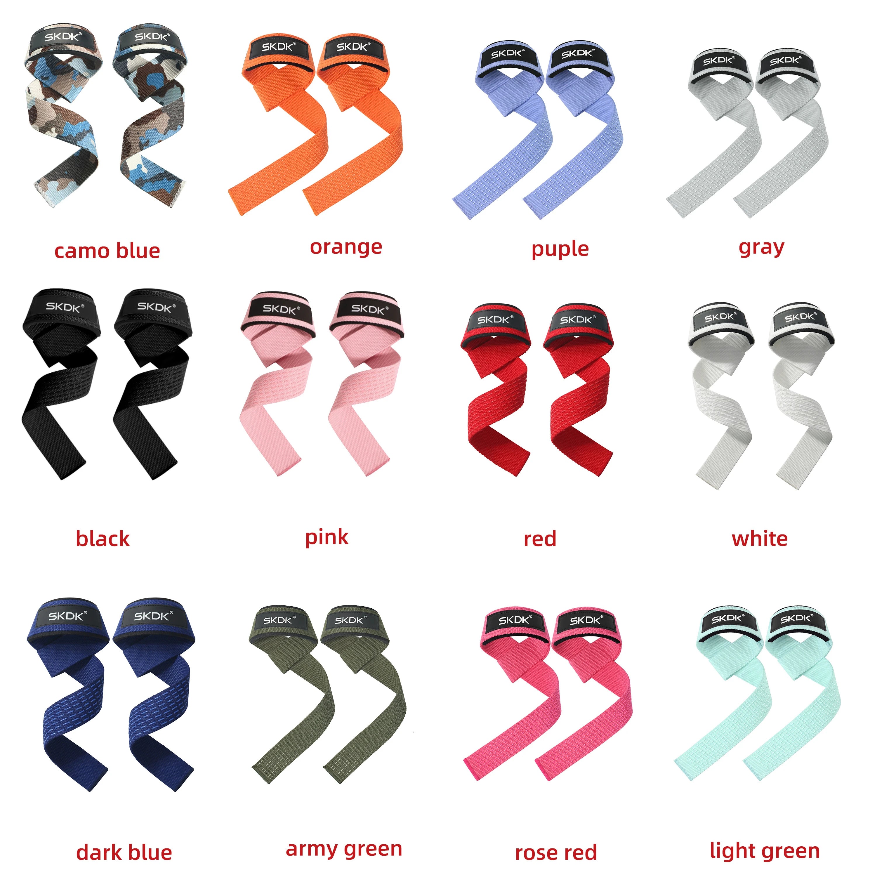 Customized Power Lifting Straps with Pad for Sports Fitness Palm Protection Non-slip Wrist Straps Weightlifting