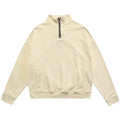 E220251 Custom Hoodies Pullover Sweatshirt Mens 1/4 Zip Fleece Knitted Fabric Sweater Pullover Blank Jumper Streetwear Winter