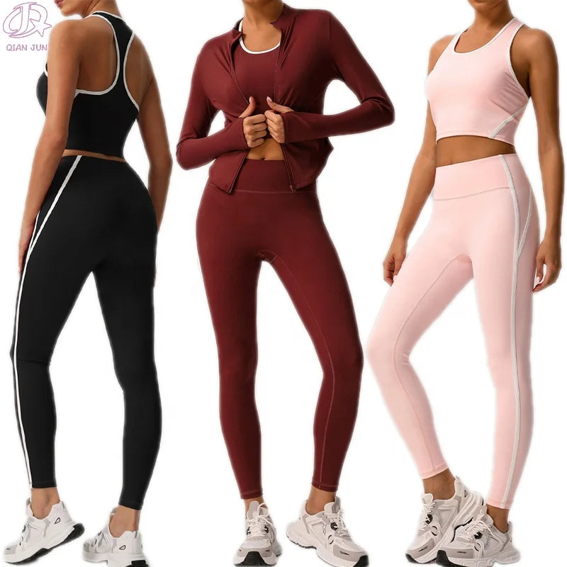 Custom Logo Quick Dry Yoga Suit Workout Gym Sets for Women Breathable Yoga Sportswear