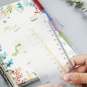 Creative Bronzing Soft Ruler Loose-leaf Notebook A5 A6 Divider Loose-leaf Ruler Six Hole Index Ruler