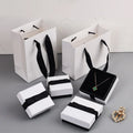Fashion Black Bow Jewelry Box Gift Set Ring Earrings Necklace Bracelet Handbag Accessories Packaging Box