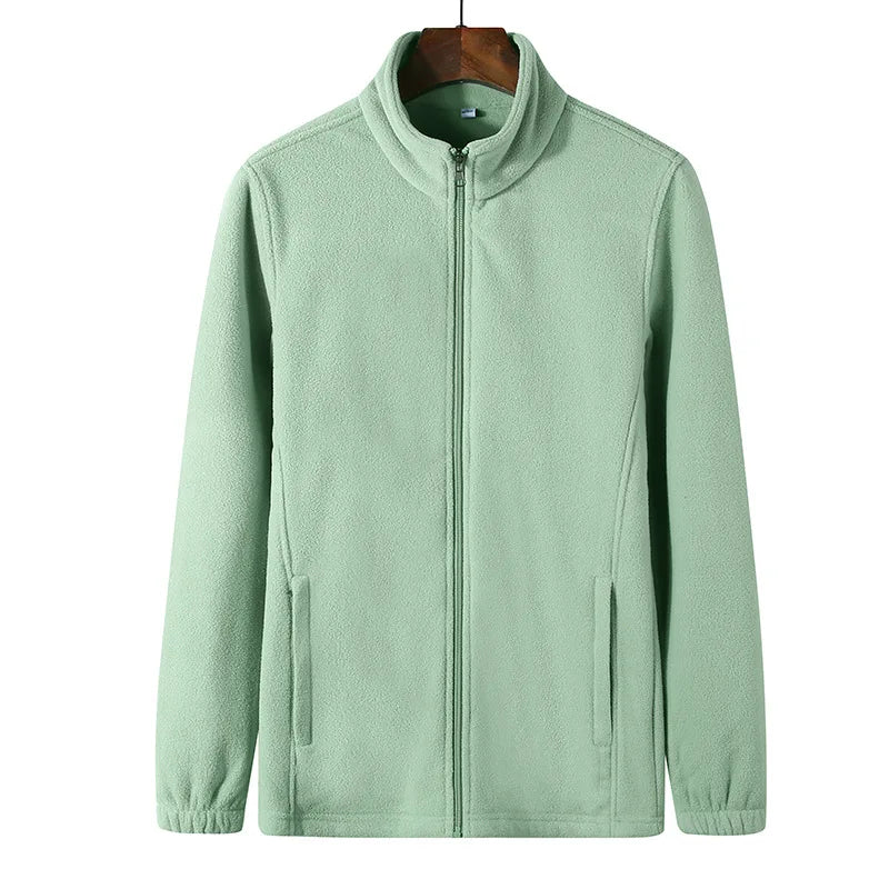 Ladies Full Zip Polar Fleece Jacket Sided Pockets Windproof Heavy Weight Fleece Coat for Women