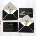 LOGO Customized Printed Eco-Friendly Black Acrylic Business Card Thank You Card with Velvet Envelope