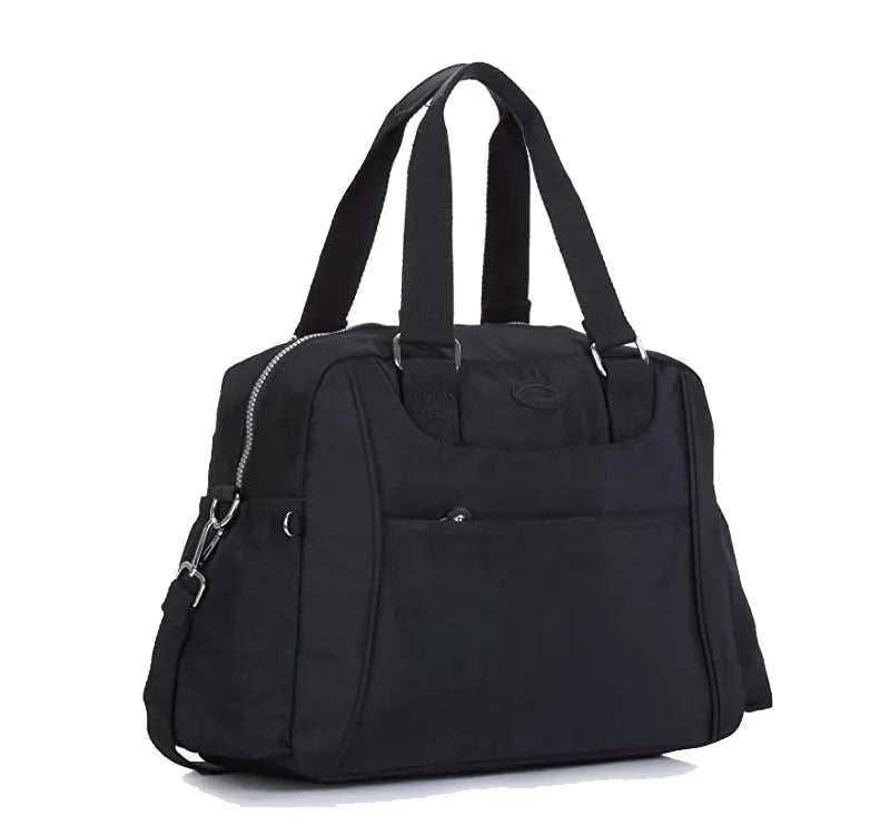 Large Capacity Nylon Travel Tote Women's Casual Fashionable Carry Bag Shoulder Strap Soft Lightweight Portable Cross-Body Design