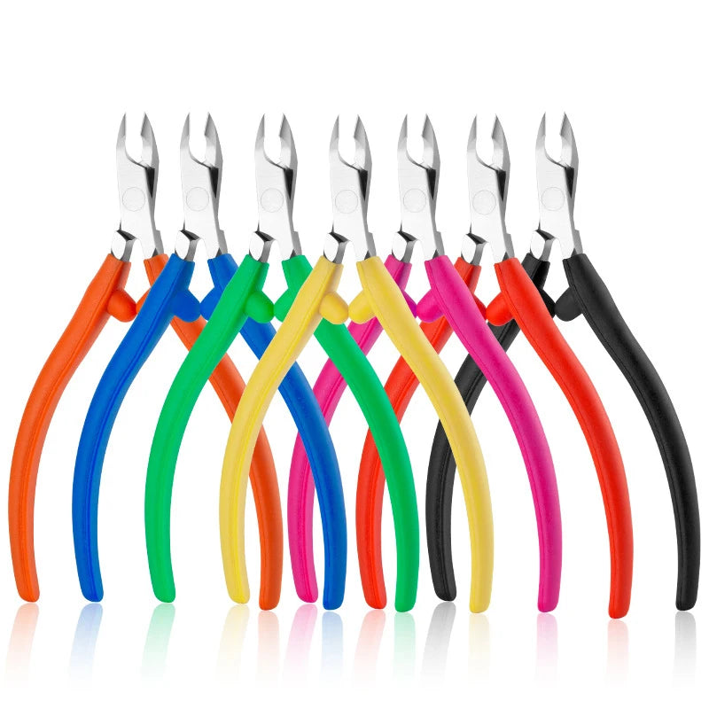 Wholesale Personal Care Stainless Steel Colored Comfort Grip Cuticle Cutter Finger Toe Ingrown Nail Nipper