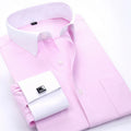 Fashion French-cuff Dress Shirts for Men Accept Custom logo Formal Shirts