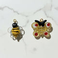Yun's 3D Bee Butterfly Handmade Lampwork Multi-color Cute Animal Glass Loose Beads Charms Pendants Third Party Certified for