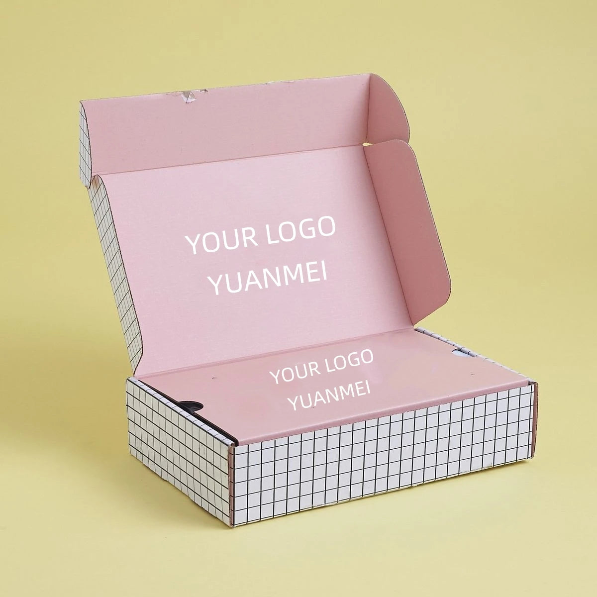 Custom Logo Branded Cosmetic Clothing Packaging Corrugated Mailer Shipping Paper Box