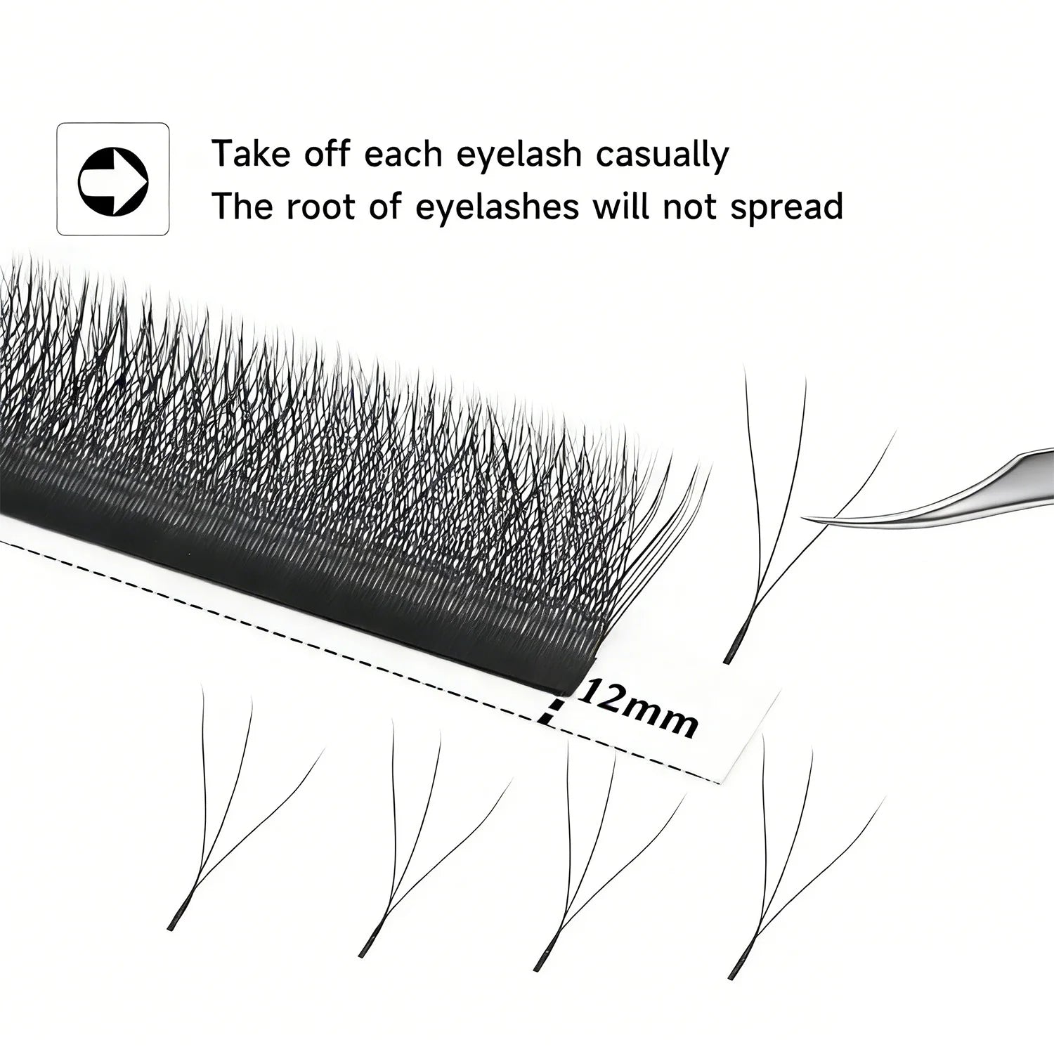 Custom Black Yy Lash W Eyelash Extensions 5d Volume 0.07d Curl 10mm Easy Fan W-shaped Lash Premades Clover Las