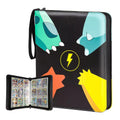 900 400 4 9 Pockets PU Leather Charizard Collector Book Poke Mon Trading Card Game Collection Folder with Zipper