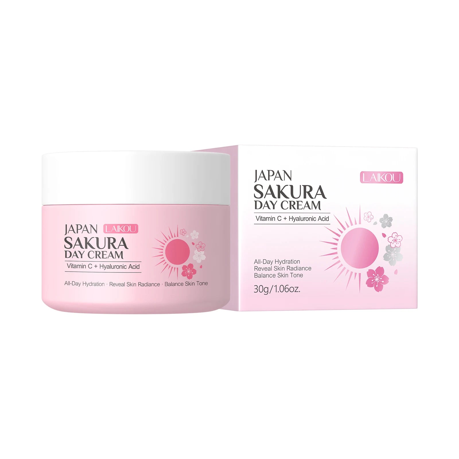 LAIKOU Sakura Day Cream Vitamin C Hyaluronic Antioxidant Hydration Vietnam Face Cream