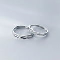 925 Silver Women Men Couple Zircon Lover Rings New Jewelry