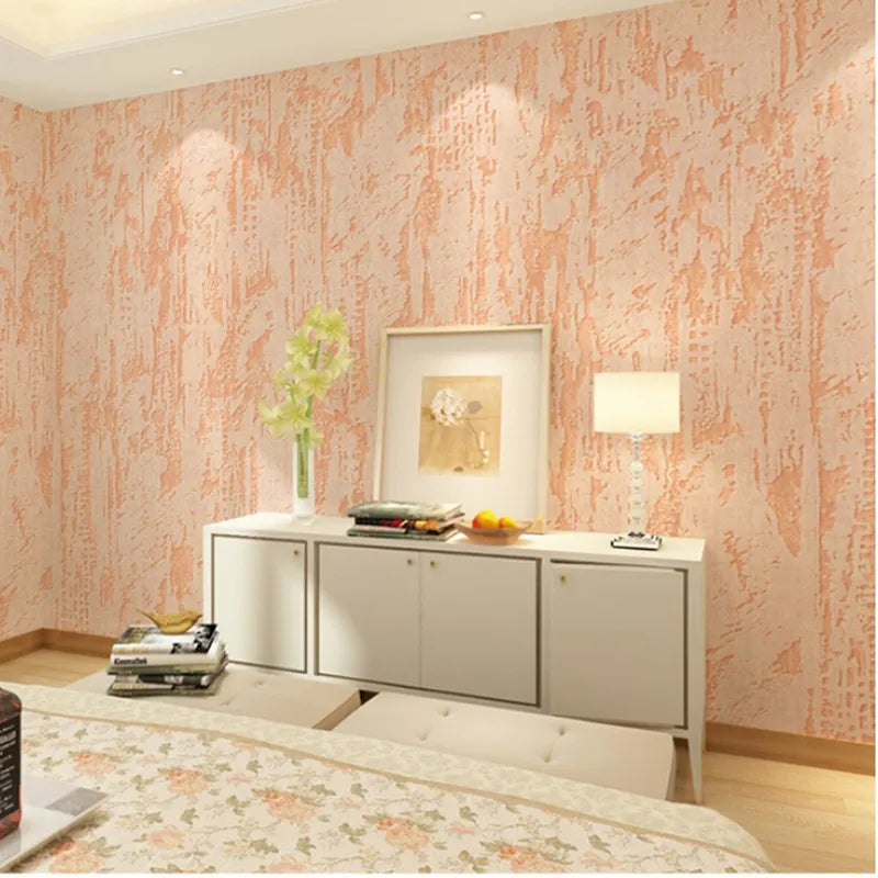 Simple Rustic Bedroom 3D Floral Non-woven Waterproof Fireproof Wallpaper Living Room TV Background Entertainment Household