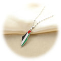 Stainless Steel Palestine Map Flag Pendant Necklace for Women Men Gold Silver Color State Geography Necklace Charm Jewelry