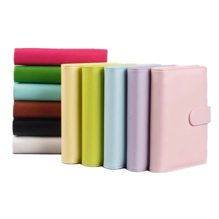 A5 A6 PU Leather Notebook Shell Candy Color Macaron Notebook Covers Loose-leaf Binder Cover Diary Schedule Journal Binder Rings