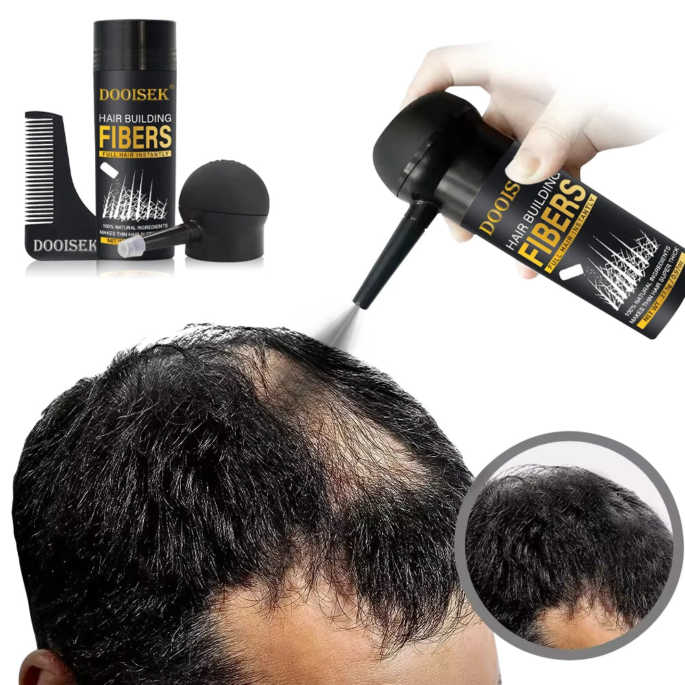 10 Colors Hair Fiber Powder Spray Thick Hair Chalk Keratin Natural Cotton Kit Refill Hold Black Hair Building Fibers