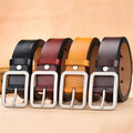 3.3CM Cow Leather Belt Men's Cowhide Pin Buckle Belt Male Belts for Man Wholesale LQbelt Factory