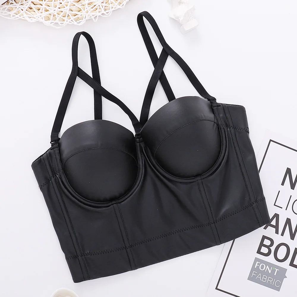 Women Sweet Fishbone Corset Top Outside Waist Trainer Tight Short Halter Vest With Wrapped Chest Fashion Slimming Tops Corset