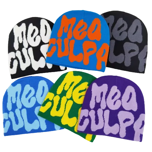 Wholesale Winter Hats Custom Logo Winter Skull Cap Print Logo Jacquard Knit Beanie