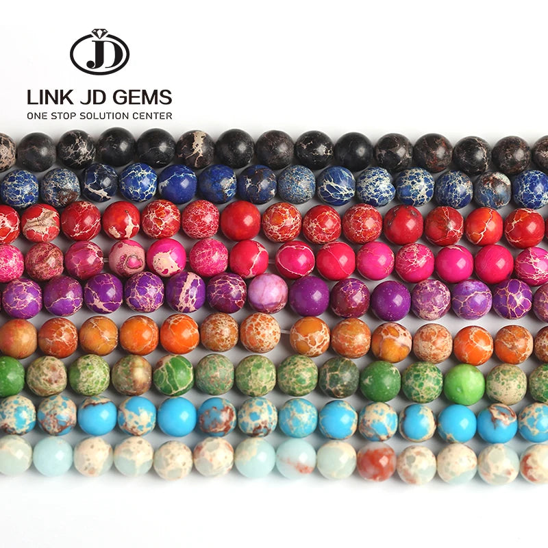 Emperor Stone 4-12mm Semi-Finished Handmade Natural Material Color Dyed Symbol of Power Loose Beads for Jewelry Making