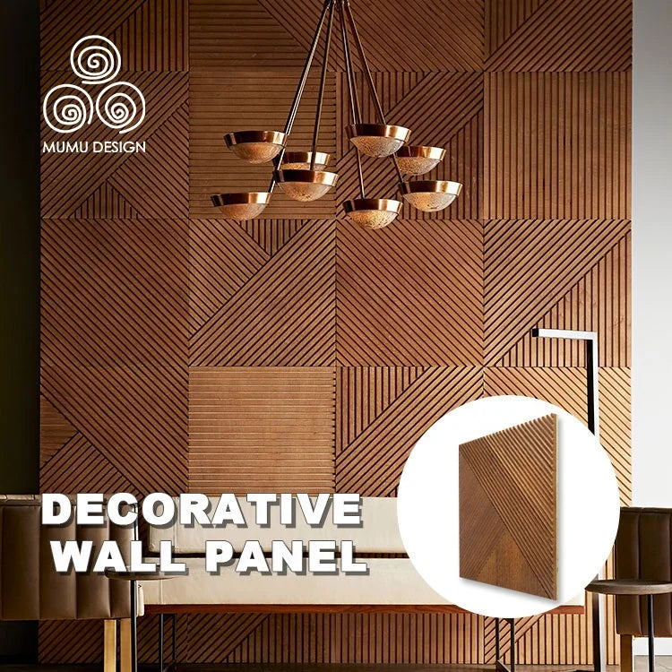MUMU Gallery Squared Decorative Building Boards Wooden Wall Slats Plank Wood Panel on the Wall