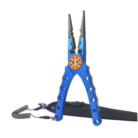 FJORD Strong Customized Stainless Steel Multifunction Fishing Pliers Fish Scissors with Sheath Lanyard