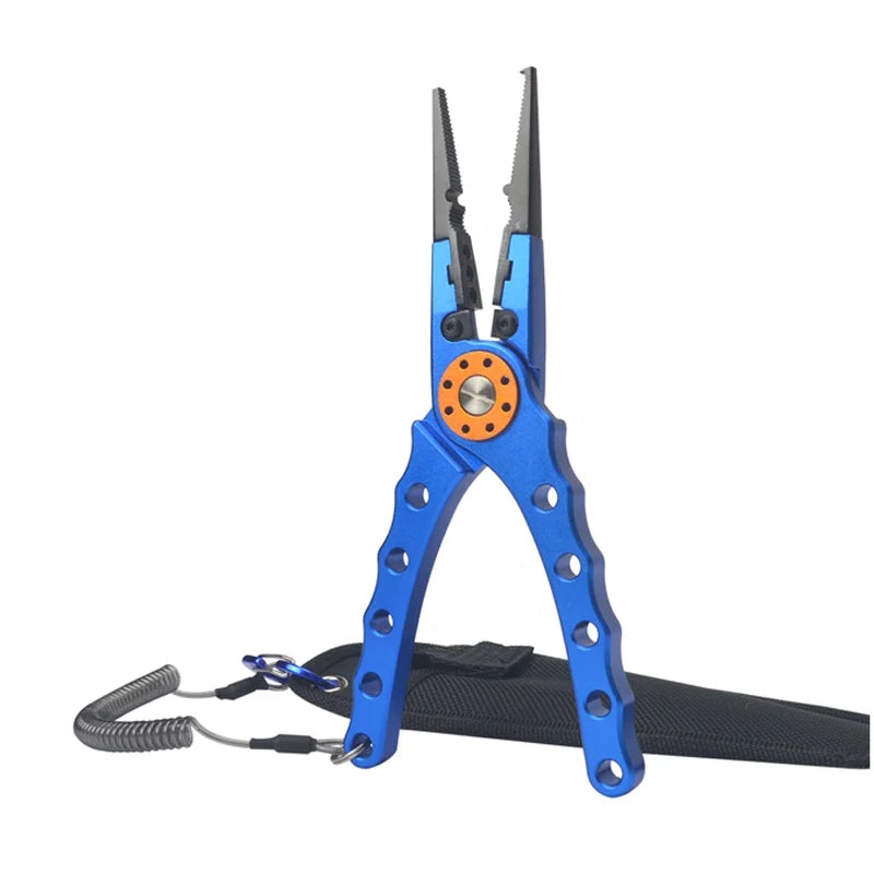 FJORD Strong Customized Stainless Steel Multifunction Fishing Pliers Fish Scissors with Sheath Lanyard