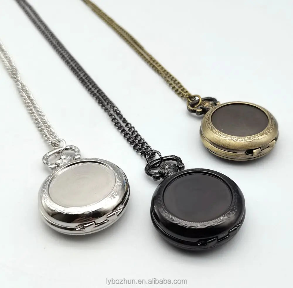 Necklace Gyroscopic Rotation Watch Men Women Retro Dame Paris Cathedral Pocket Watches