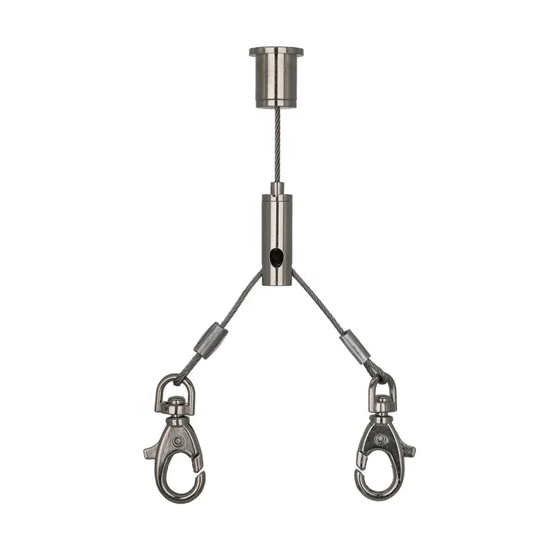 Steel Wire Rope Adjustable Plant Pot Hanging Kit with Hook