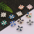 JFRB074 Flower Horse eye Shirt Aluminum Button Cover Cufflinks Silicone Rubber Push Start Button Covers For Women Shirts