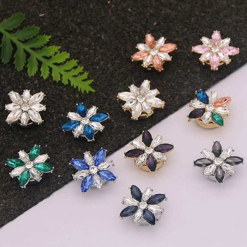 JFRB074 Flower Horse eye Shirt Aluminum Button Cover Cufflinks Silicone Rubber Push Start Button Covers For Women Shirts