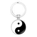 AA00203 Dog Claw Footprint Yin Yang Keychain Cat Glass Jewelry Fire Yin Yang Keyring