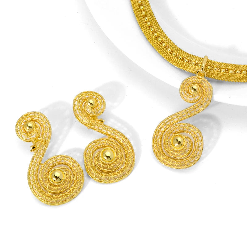 Fashion Women Wedding High Quality Brass Jewelry Set for Bride
