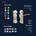 Trendy Designed 14K Solid Gold Pearl Earrings Real Carat Gold MoissaniteFreshwater Pearl Stick Earrings Luxury Fine Jewelry